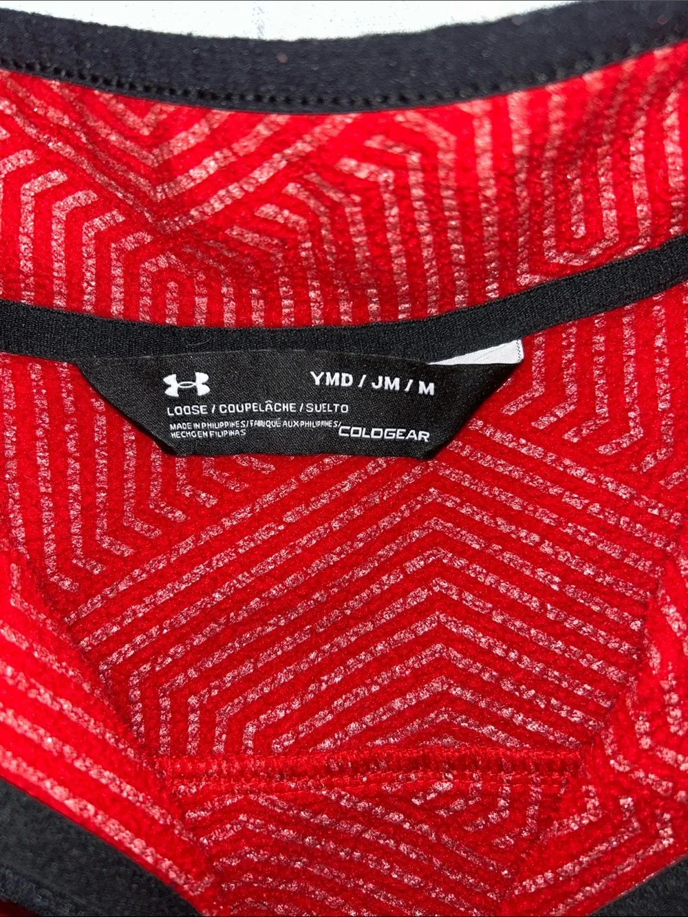 Under Armour Youth Red Half-Zip Performance Pullover M